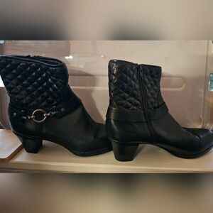 Munro Quilted Black Ankle Boots